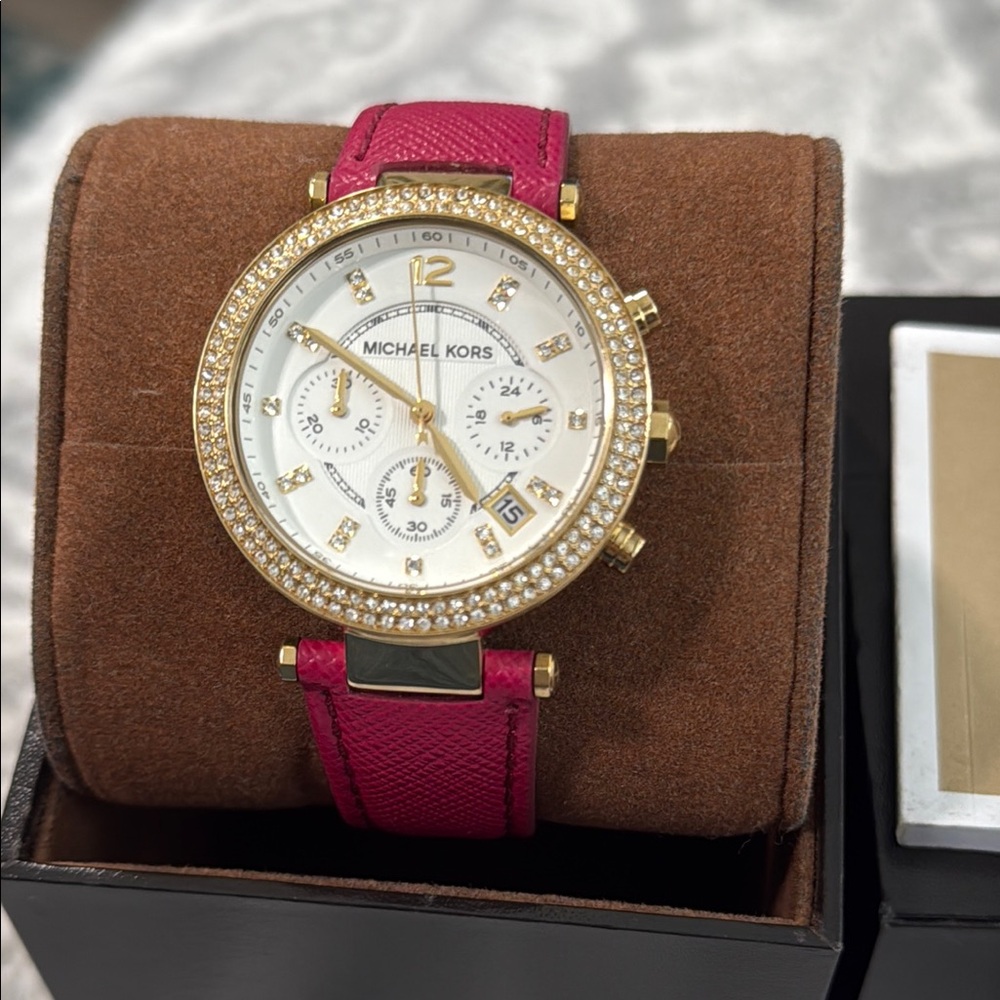 Michael Kors Pink and Gold Women's multi-function Watch